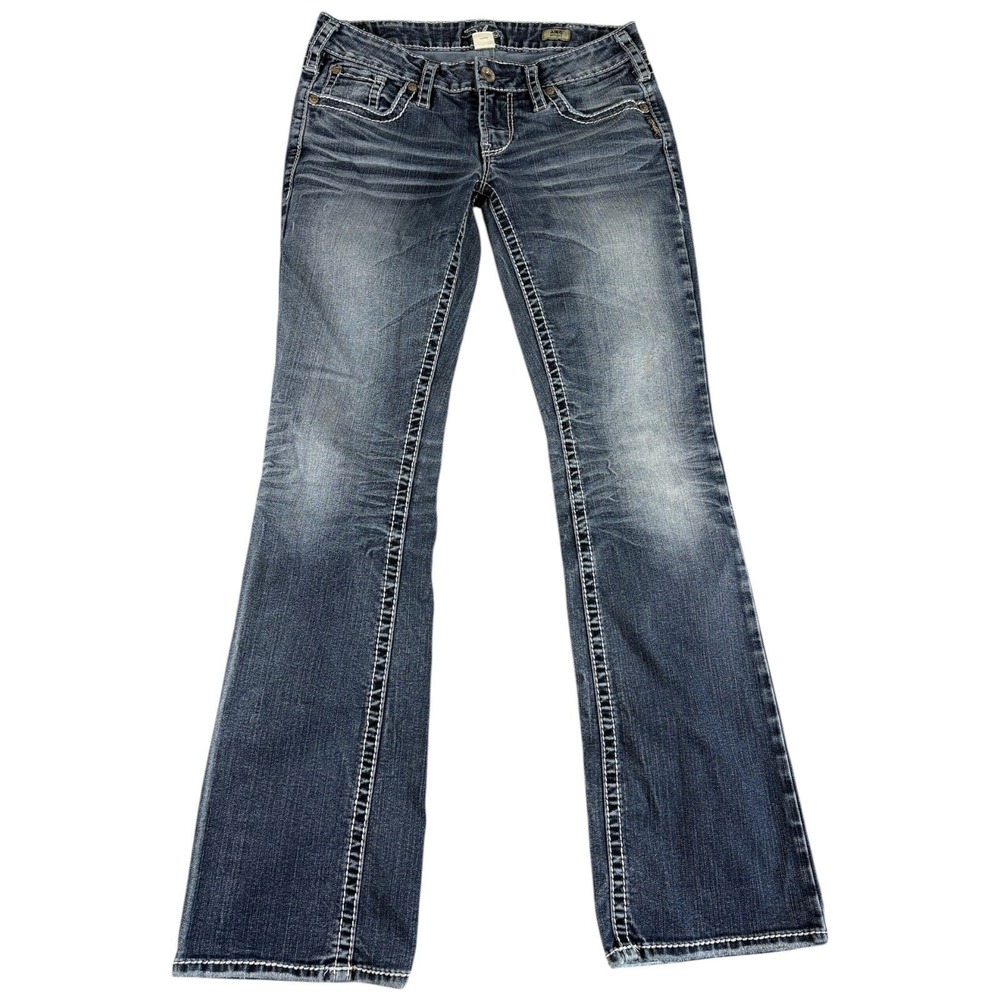 Silver Jeans Co. Aiko Bootcut Jeans Womens 31x35 Blue Denim Dark Washed Mid Rise